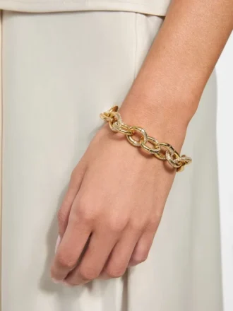 Gold-Tone Pava Link Bracelet