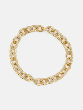 Gold-Tone Pava Link Necklace