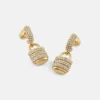 Gold-Tone Pava Padlock Earrings
