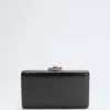 Gold-Tone Python Clutch