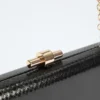 Gold-Tone Python Clutch