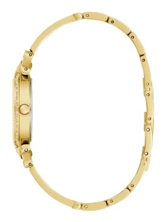 Gold-Tone Rhinestone Analog Watch
