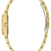 Gold-Tone Rhinestone Analog Watch