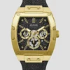 Gold-Tone Silicon Multifunction Watch