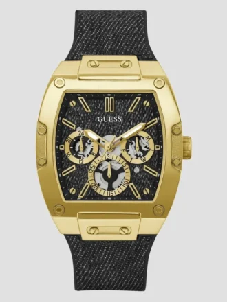 Gold-Tone Silicon Multifunction Watch