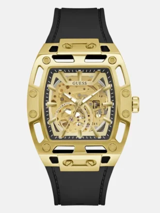 Gold-Tone Silicone Analog Watch