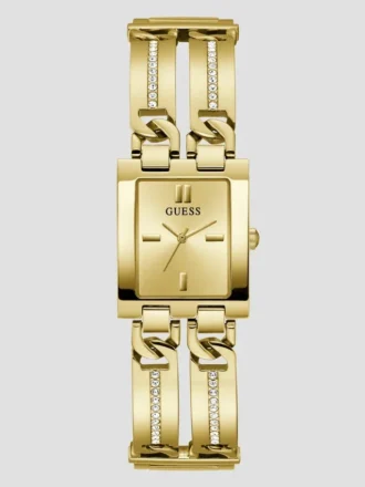 Gold-Tone Square Analog Watch
