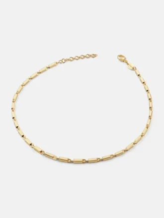 Gold-Tone Squared Links Necklace