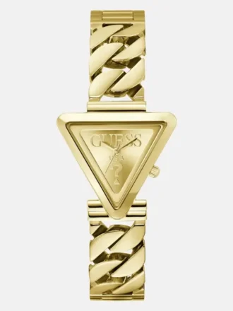 Gold-Tone Triangle Analog Watch