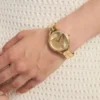 Gold-Tone Triangle Analog Watch