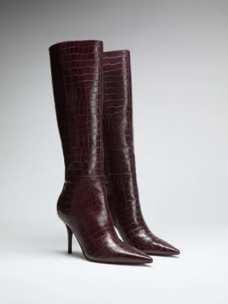 Gressa Knee-High Faux-Leather Boots