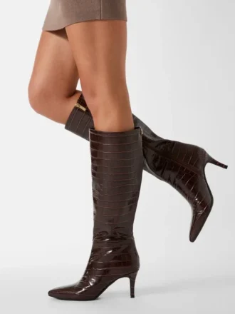 Gressa Knee-High Faux-Leather Boots