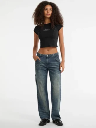 Guess Originals Eco Raw Edge Rhinestone Tee