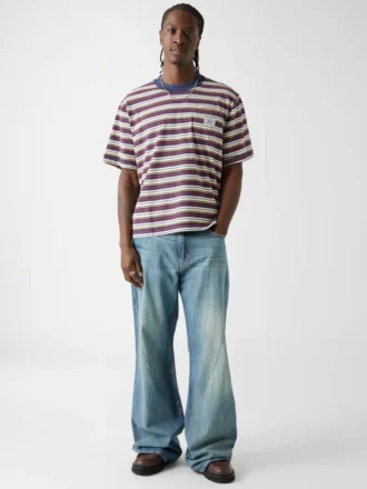 Guess Originals Eco Striped Boxy Pocket Tee