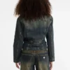 Guess Originals Faux-Fur Denim Aviator Jacket