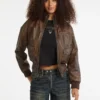 Guess Originals Faux-Leather Aviator Jacket