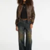 Guess Originals Faux-Leather Aviator Jacket