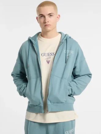 Guess Originals Garment Dyed Zip-Up Hoodie