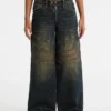 Guess Originals Moto Wide-Leg Jeans