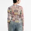Guess Originals Printed Mesh Top
