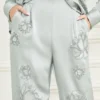 Gwen Embroidered Flower Pant