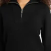 Half-Zip Ribbed Sweater