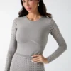 Henley Long-Sleeve Sweater Dress