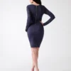 Henley Long-Sleeve Sweater Dress