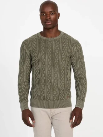 Herman Cable-Knit Washed Sweater