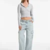 Hooded Embroidered Logo Slim Top