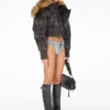 Hooded Faux-Fur Puffer Jacket