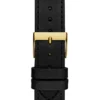 Insignia Black Leather Analog Watch