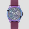 Iridescent and Burgundy Analog Watch
