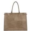 Isa Crocodile-Embossed Leather Tote