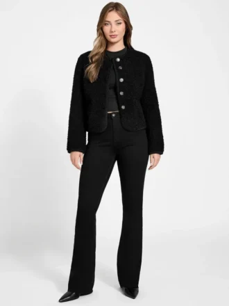 Ivana Faux-Fur Buttoned Jacket