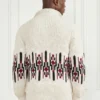 Jacquard High Neck Cardigan