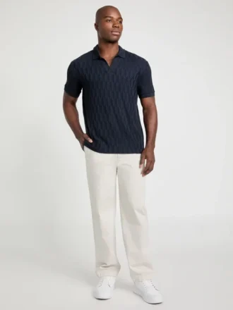 Jacquard Knit Polo