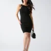 Janet Button Ribbed Sweater Dress