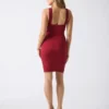 Janet Button Ribbed Sweater Dress