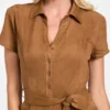 Jene Faux-Suede Romper