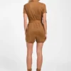 Jene Faux-Suede Romper