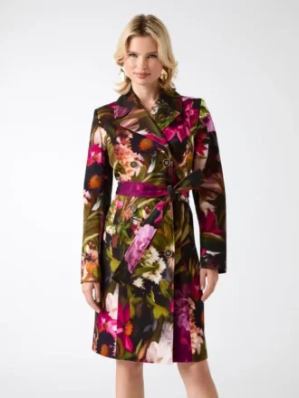 Jennifer Printed Trench Coat