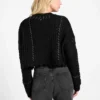Kaori Wool-Blend Stitched Cardigan