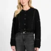 Kaori Wool-Blend Stitched Cardigan
