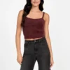 Keyla Fuzzy Sweater Crop Cami
