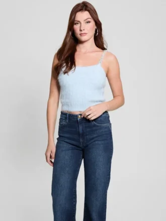 Keyla Fuzzy Sweater Crop Cami