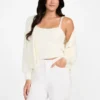 Keyla Fuzzy Sweater Crop Cami