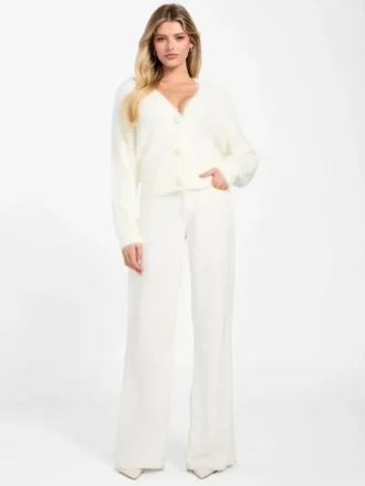 Kinako Fuzzy Cable-Knit Cardigan
