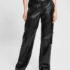 Kori Faux-Leather Cargo Pants