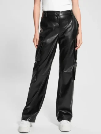 Kori Faux-Leather Cargo Pants